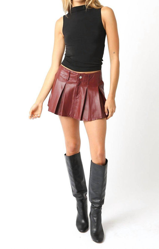 Olivaceous - The Vegan Pleated Skirt