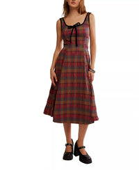 Free People - Freya Plaid Midi Dress