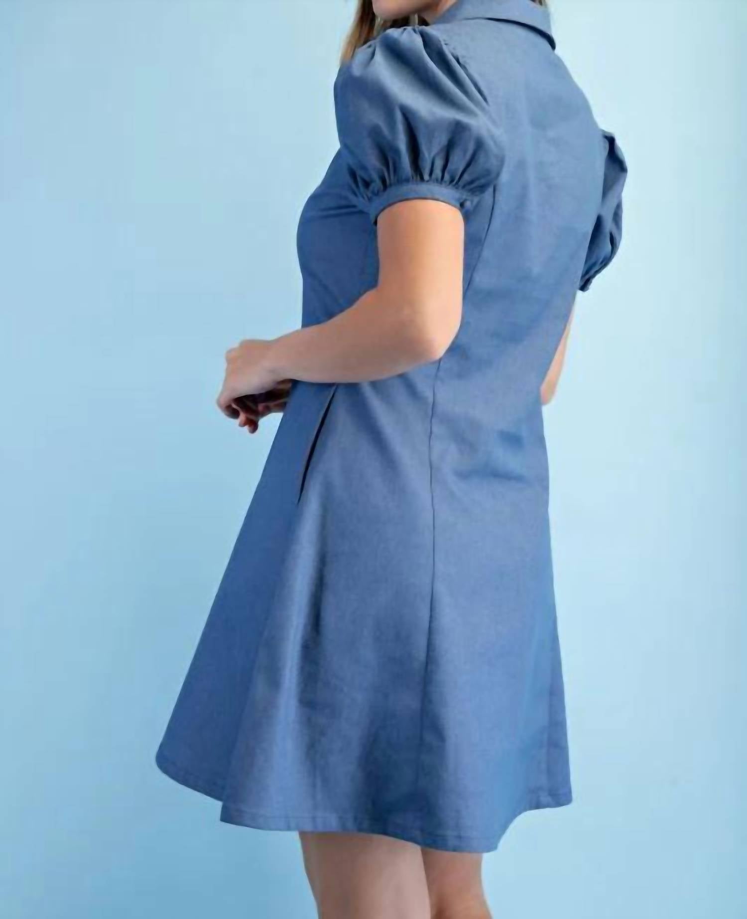 Gigio - A-line Collared Mini Dress