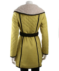 Ryu - Oversized Fleece Collar Quilted Coat