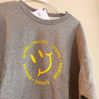 Spring + Mercer - Smiley Crew Neck Fleece Sweatshirt