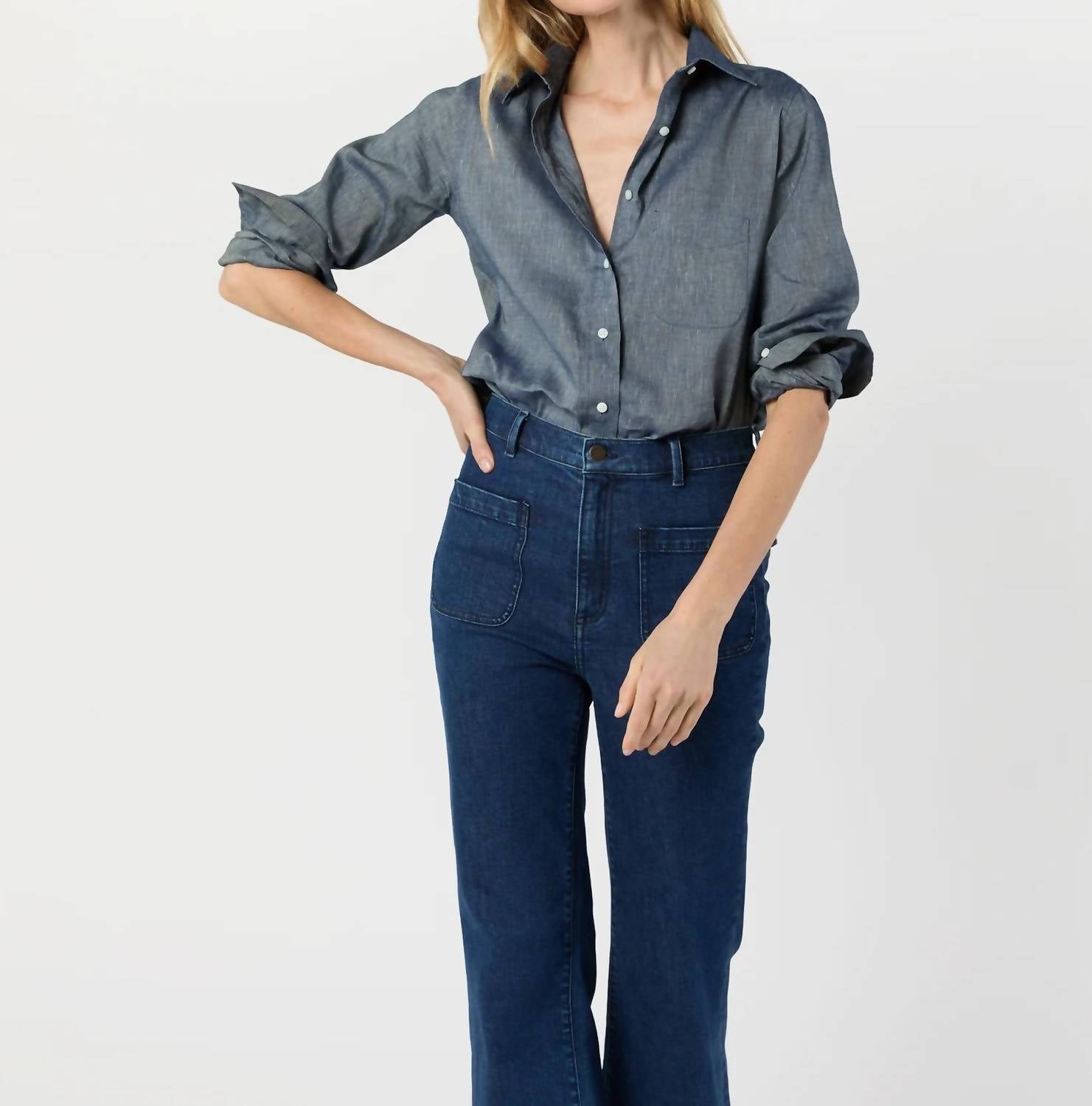 Ann Mashburn - Boyfriend Button Down Shirt
