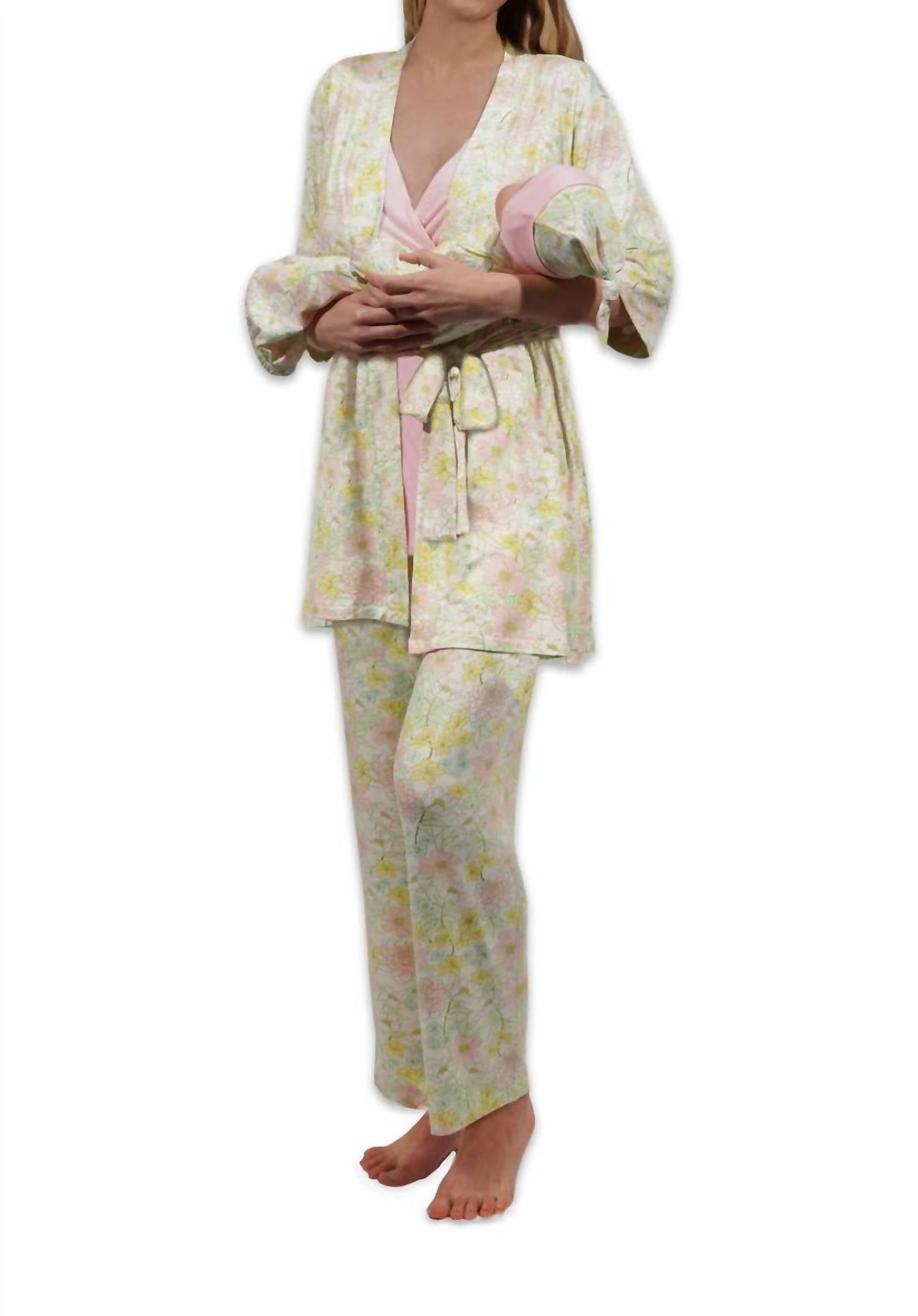 Everly Grey Analise 5 Piece Pajama Set in begonia - women's sleepwear