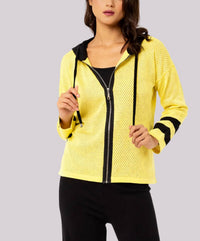 Angel Apparel - Pointelle Knit Zip Up Hoodie