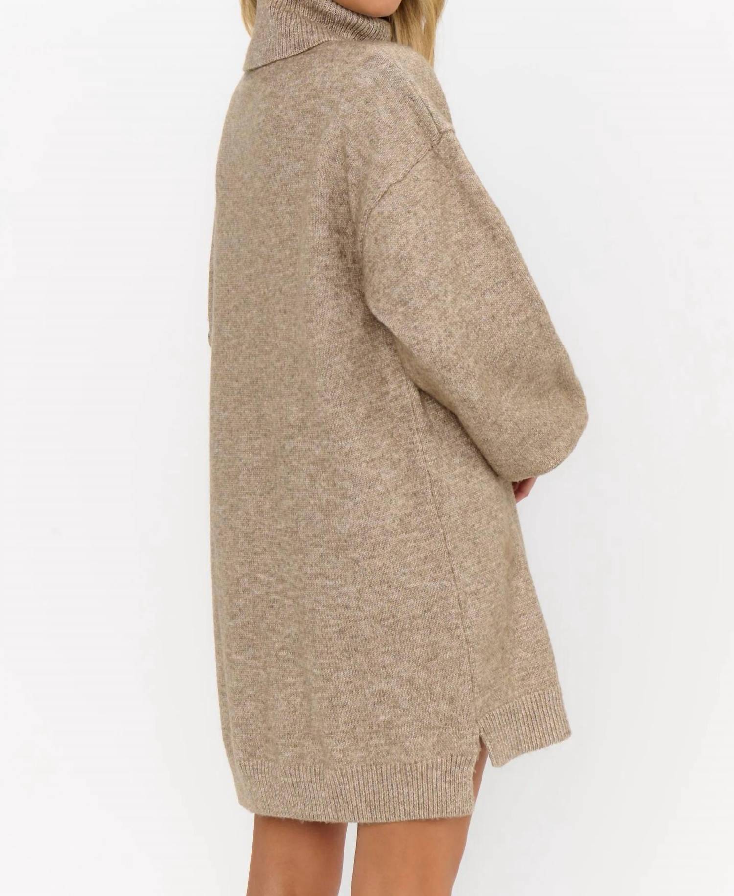 Show Me Your Mumu Chester Mini Sweater Dress in oatmeal knit - women's dress - view 4