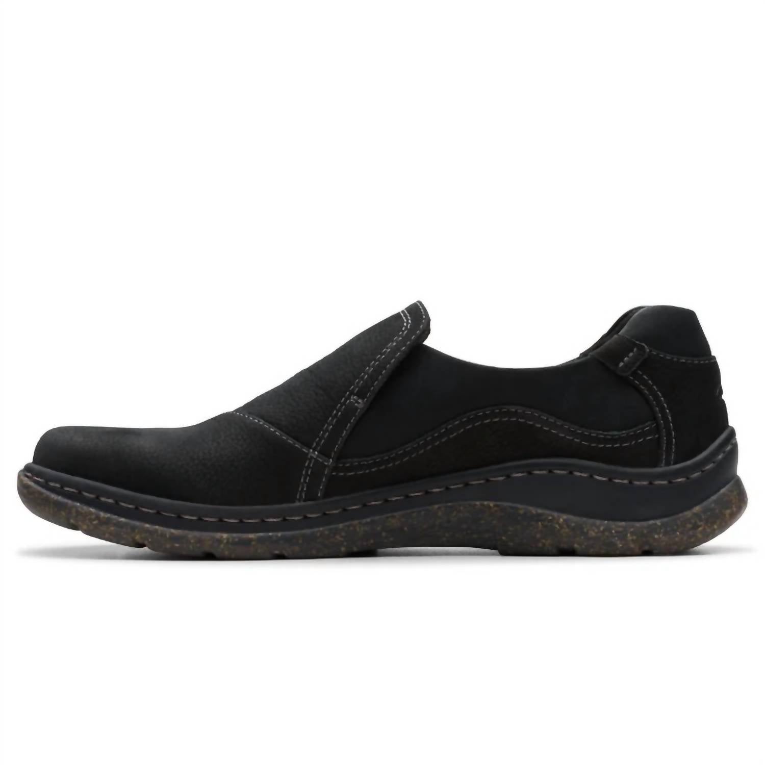 Clarks Women's Orlene Slip On Shoes in black 1 - women's flats - alternate view