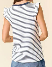 Doe And Rae - Ruffle Star Embroidered Tank Top