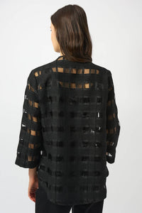 Joseph Ribkoff - Checkered Sheer Swing Jacket