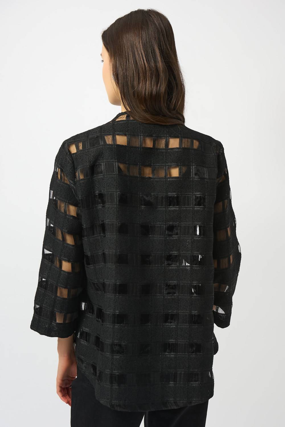 Joseph Ribkoff - Checkered Sheer Swing Jacket
