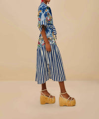 Farm Rio - Fresh Table Scarf Midi Dress