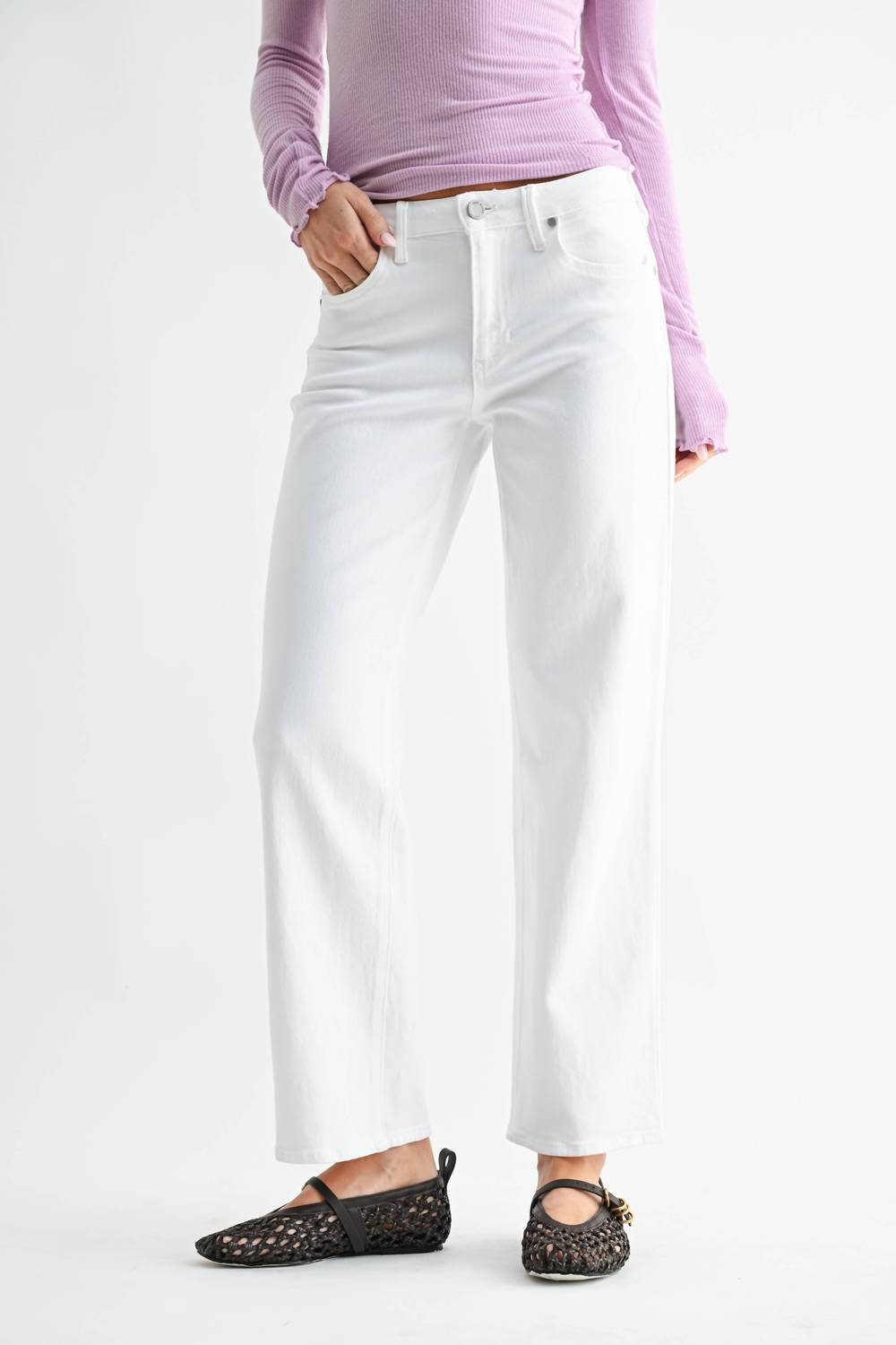 Just Black Denim - Stretchy Straight Denim Jeans