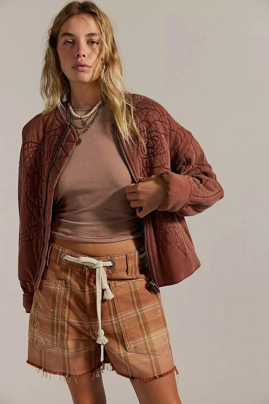 Free People - Rose Zip-up Sweatshirt