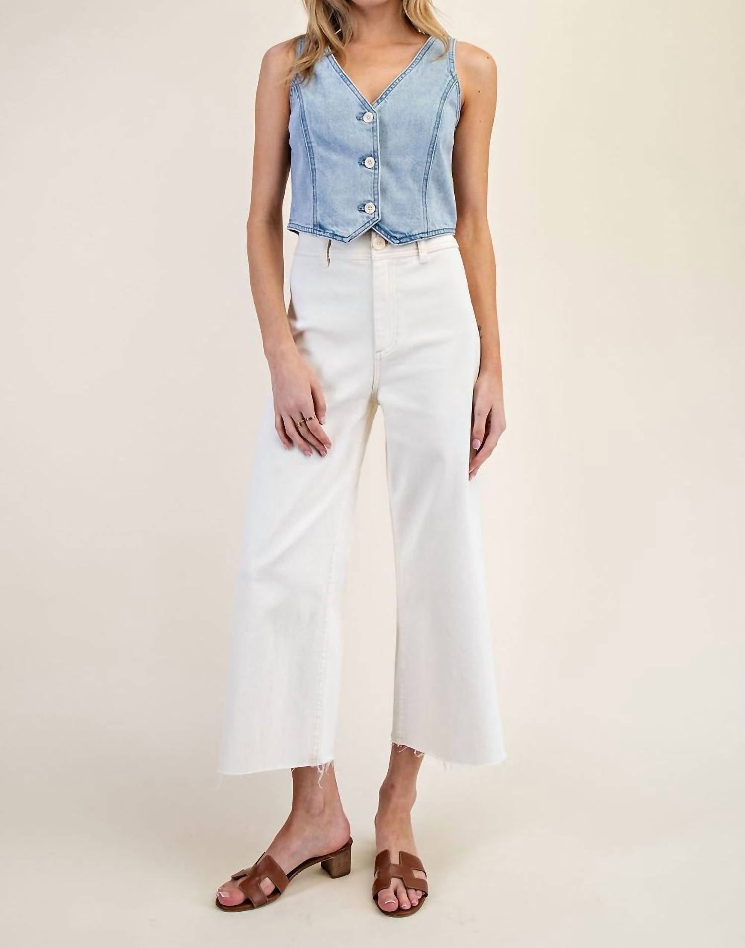 Ee:Some - V-neck Denim Vest