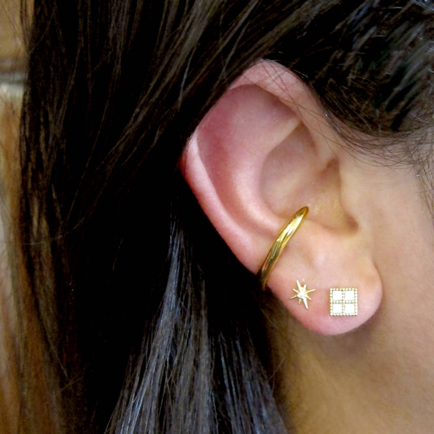 Jessica Elliot - Women's Tiny North Star Studs with CZ