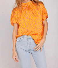 LeLe de Baltzac The Sistina Top in orange - women's blouse