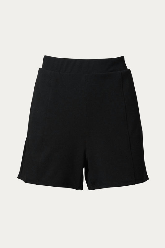 SEAMED SCUBA STRETCH-CREPE SHORTS