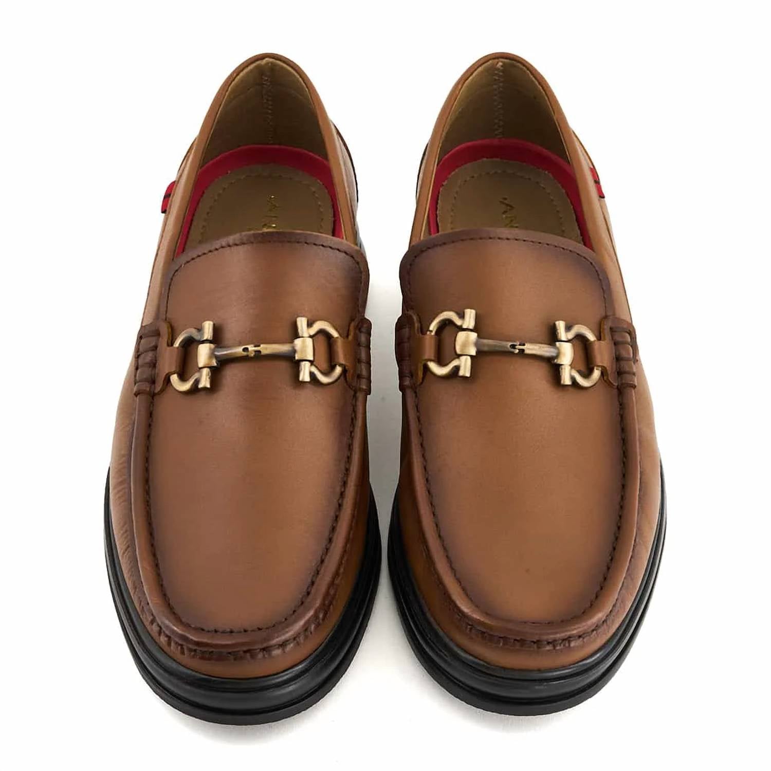 Andrea - Men's Horsebit Buckle Leather Loafer