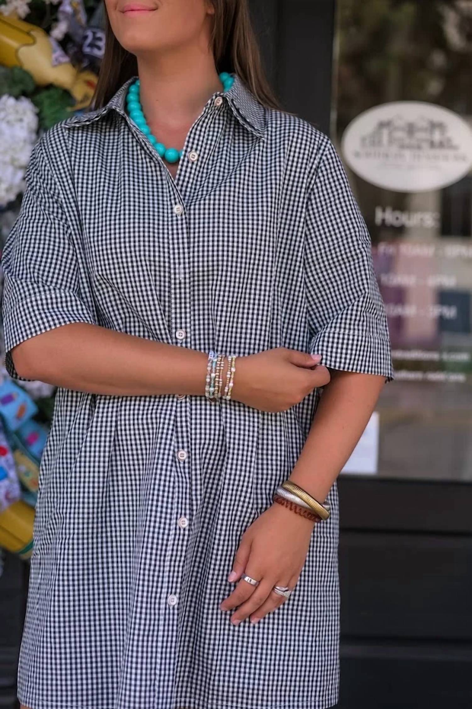 Karlie - Check Shirt Dress