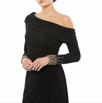 Mac Duggal - Women's Beaded Cuff Off Shoulder Gown