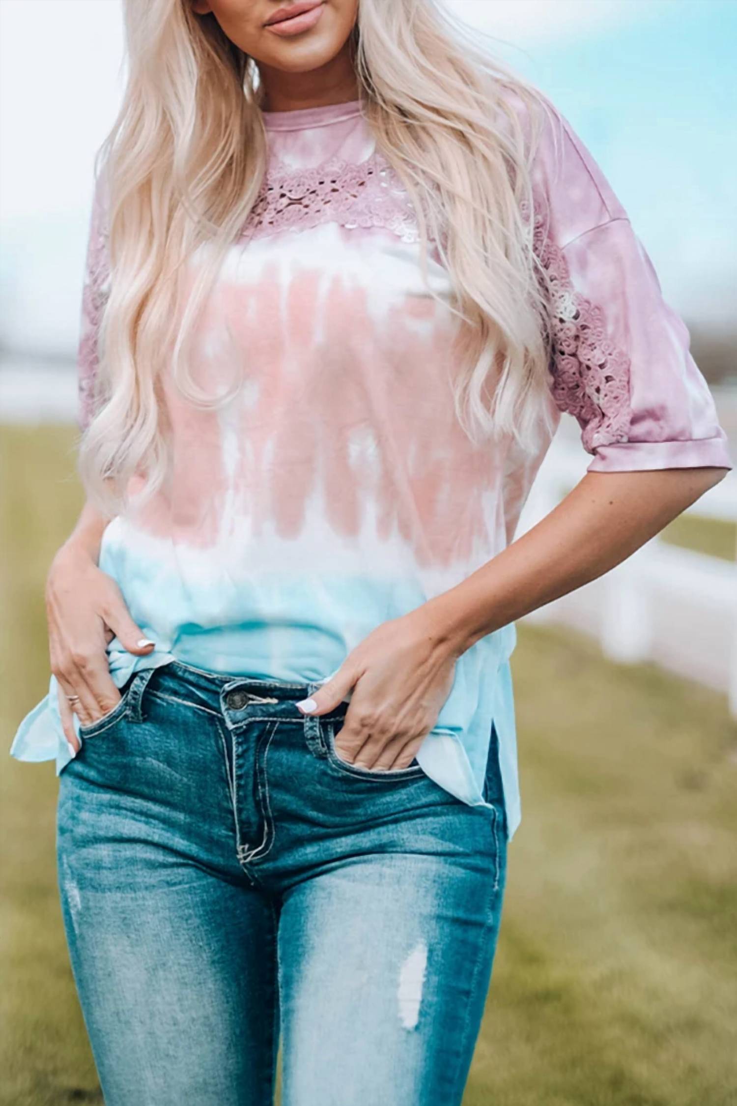 Shiying Fashion - Women's Tie Dye Tee