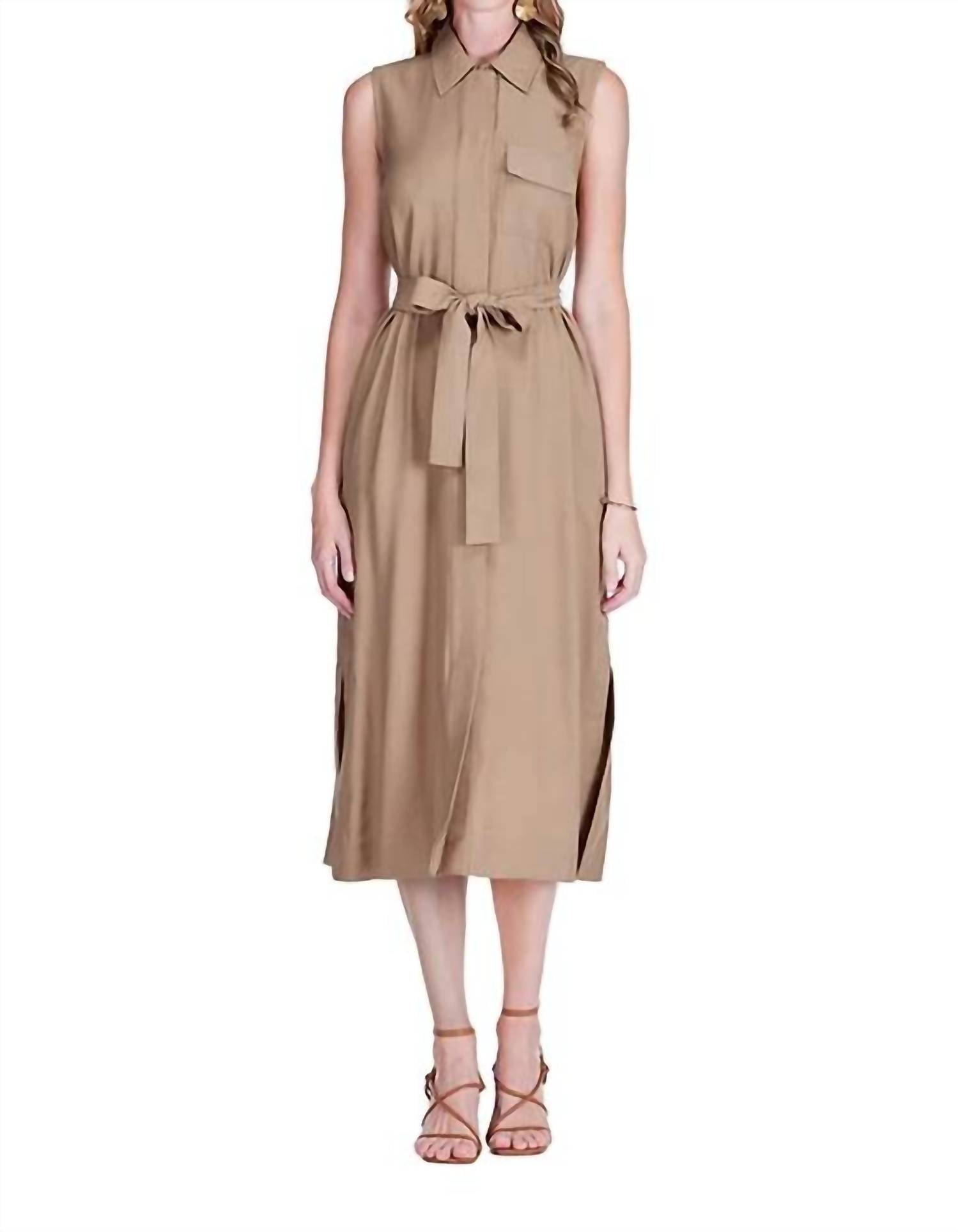 Jade - Pocket Slit Midi Shirtdress