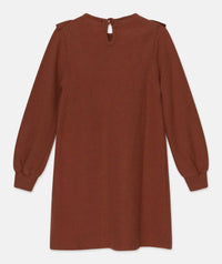 KIDS CAROL KNIT RUFFLE DRESS