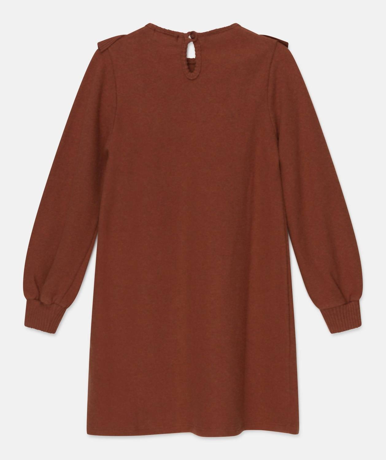 KIDS CAROL KNIT RUFFLE DRESS