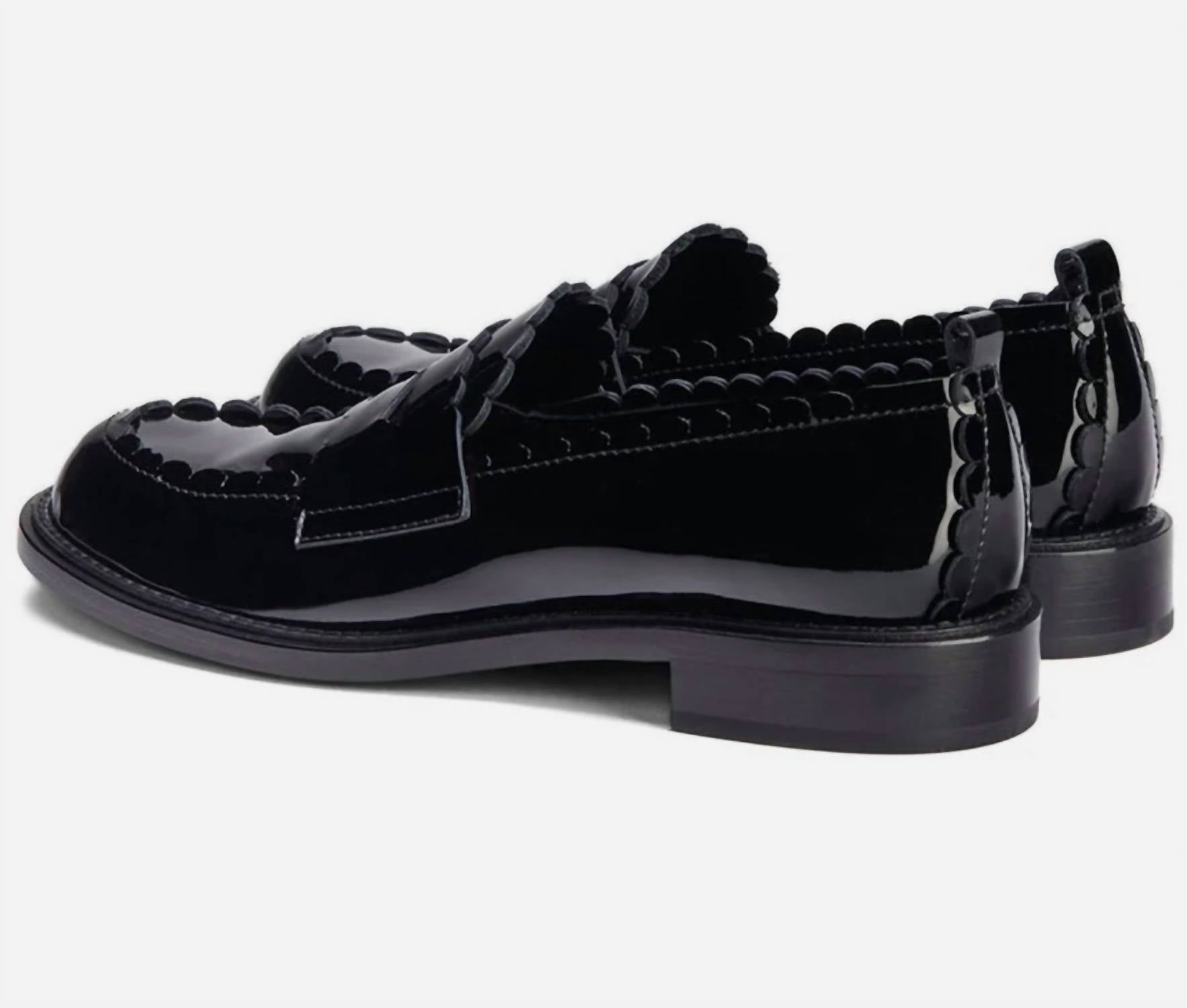 AGL Women's Janise Patent Leather Penny Loafers in black - women's flats - alternate view