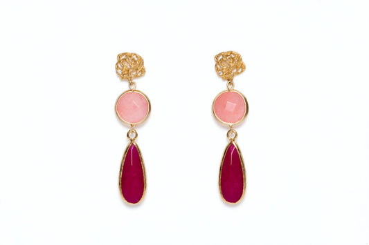 Avenue Chic - Women's Rose Teardrop Earrings