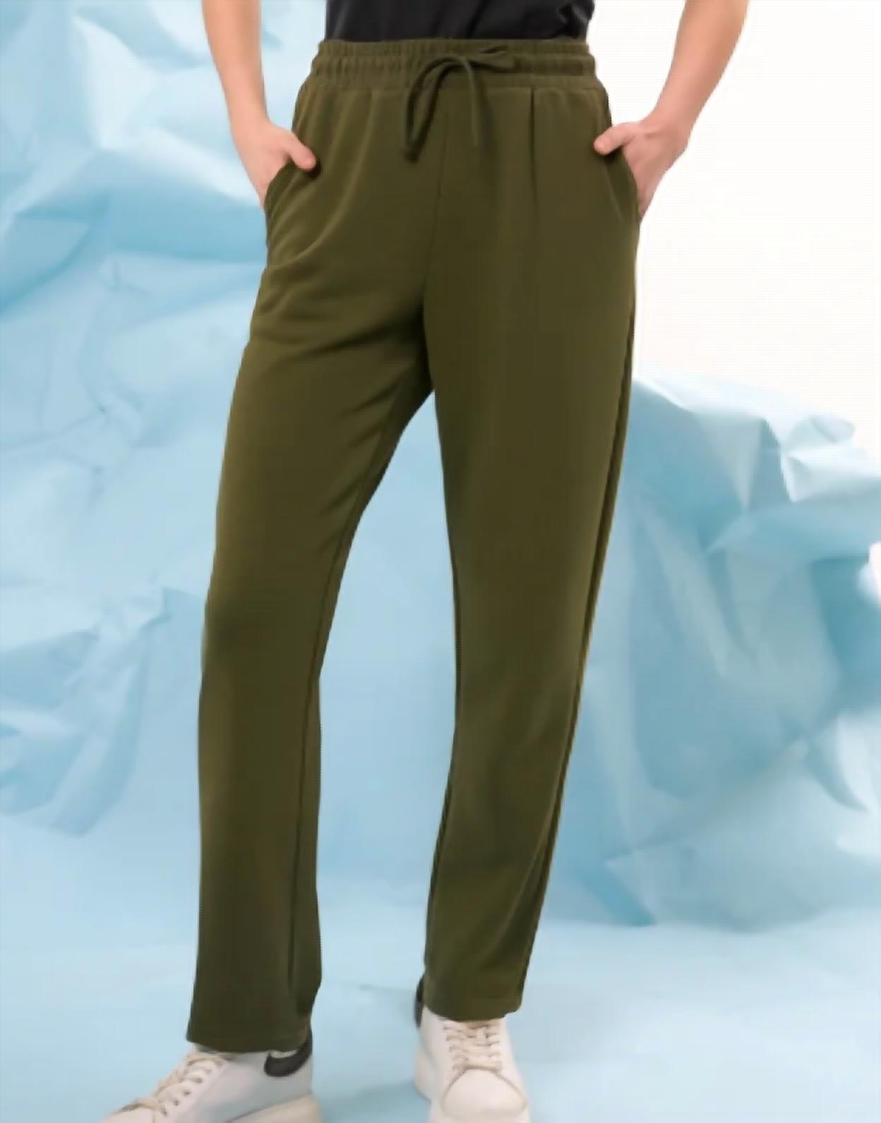 french kyss Lounge Pant in army - women's pants - detail view