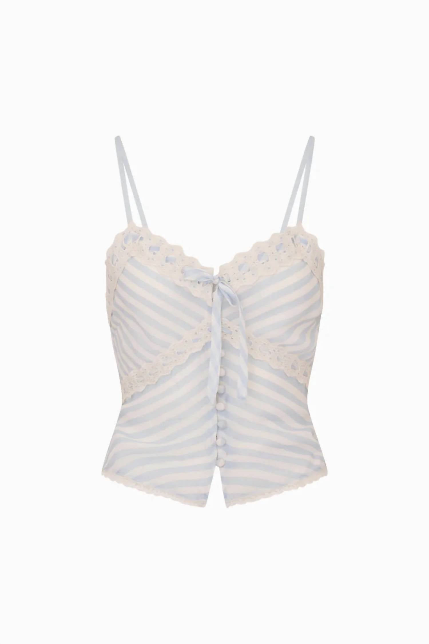 Loveshackfancy - Anika Chiffon Striped Cami Top