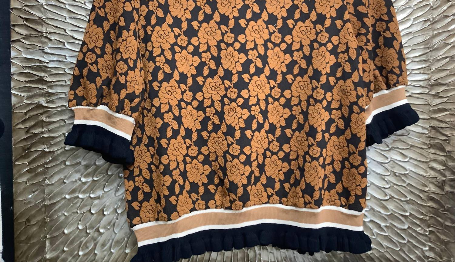 Bibi - Textured Rose Knit Blouse