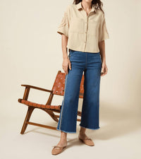 Lysse - Noah High Waist Crop Fringe Denim Jeans