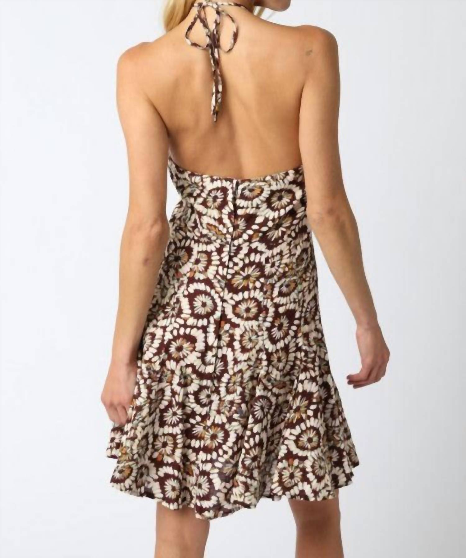 Olivaceous - Adaline Halter Mini Dress