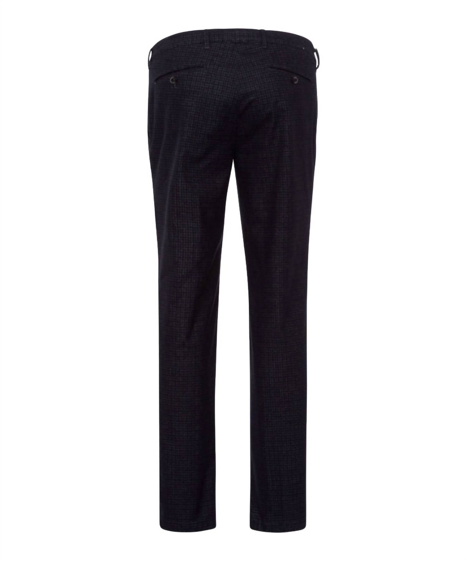 Brax - Men's Woolook Houndstooth Chuck Five Pocket Trousers