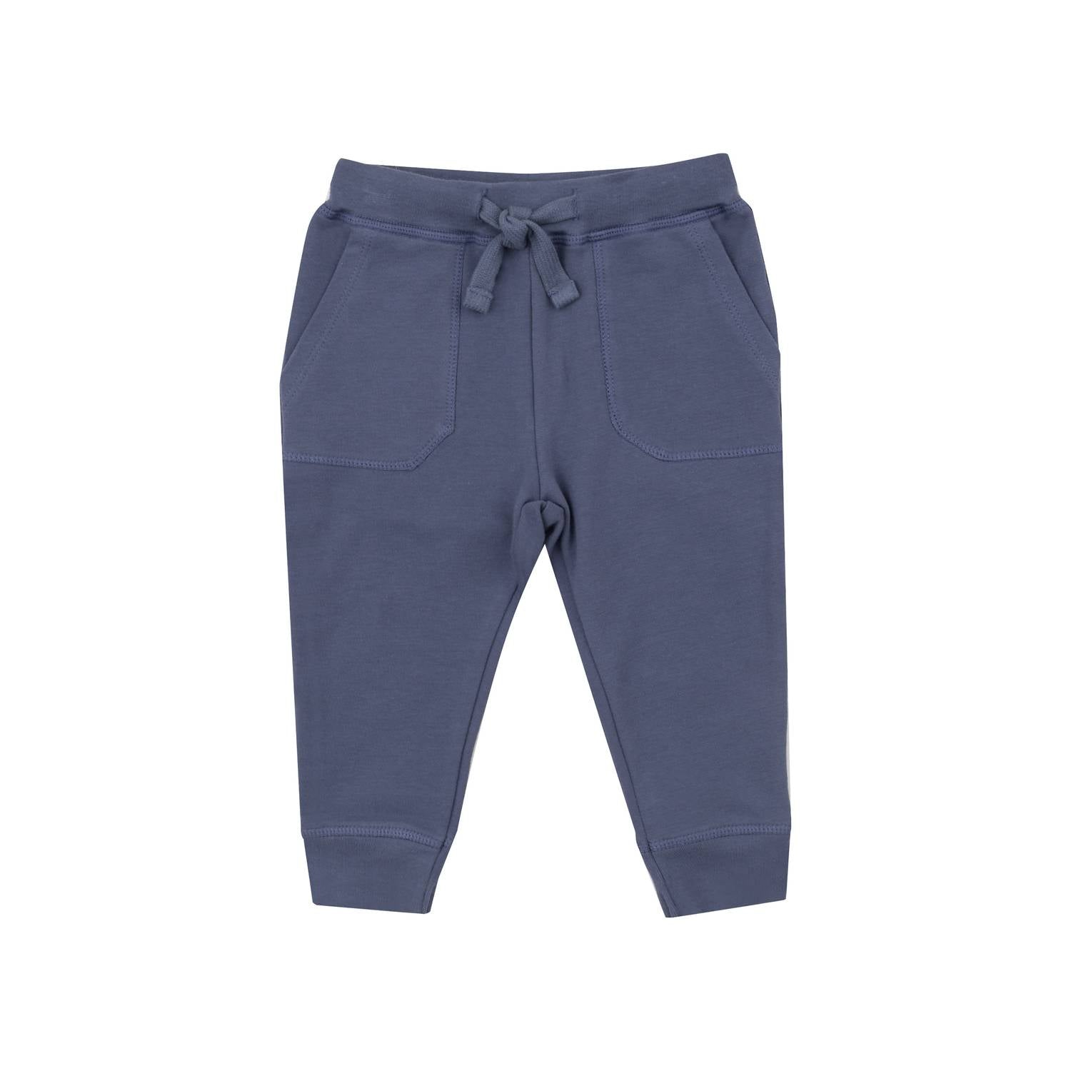ANGEL DEAR Boy's Footballs French Terry Hoodie And Jogger Set in inky blue - item - alternate view
