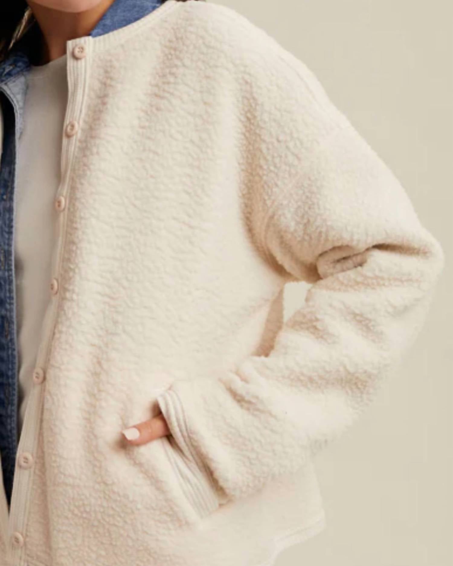 Wishlist - Everly Sherpa Button-up Jacket