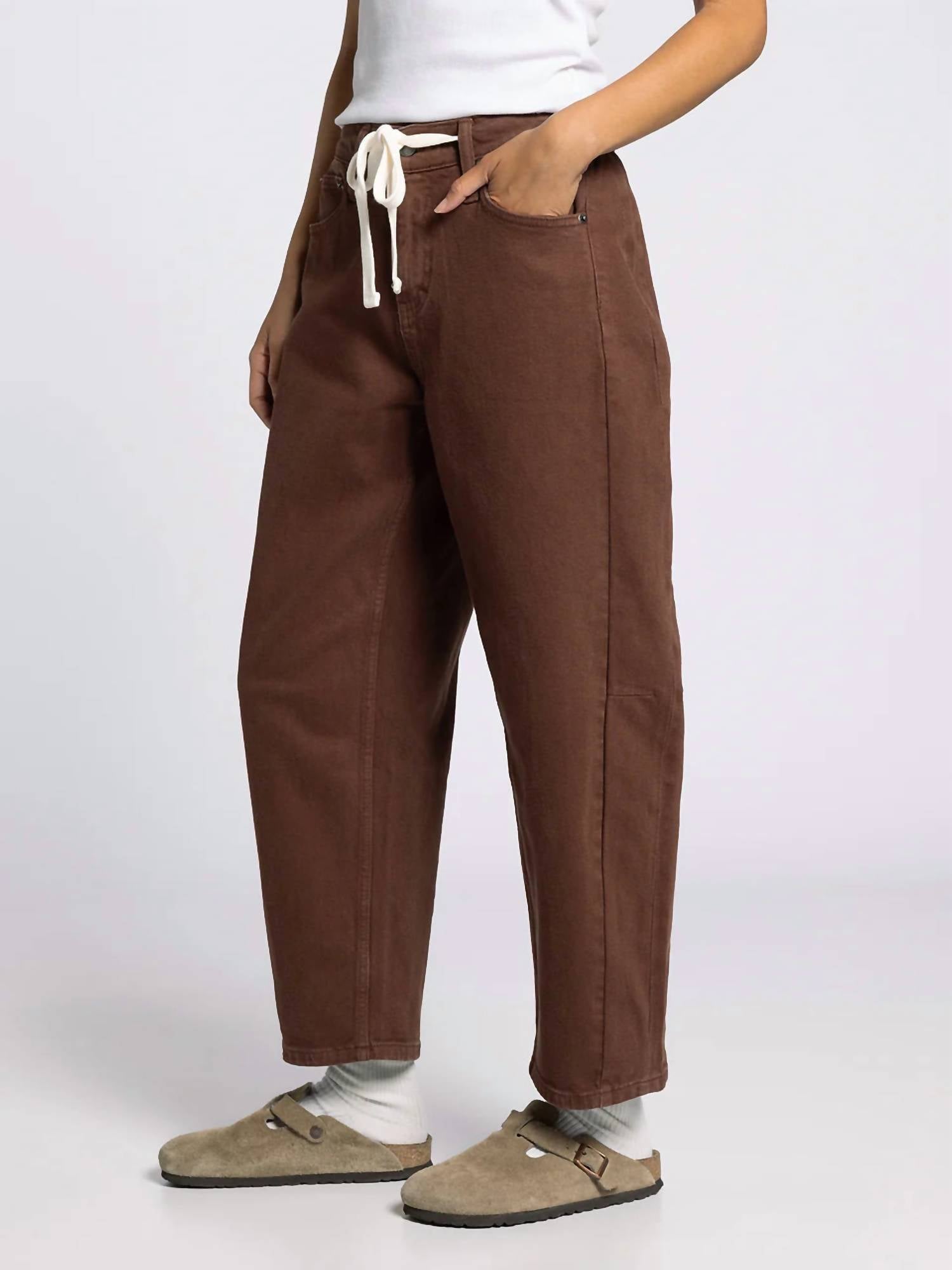 Thread & Supply Anees Barrel Pant in coffee - women's pants - view 4