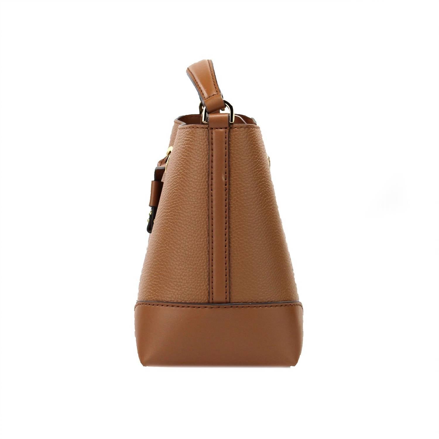 Michael Kors - Women's Mercer Small Luggage Pebbled Leather Bucket Crossbody Bag