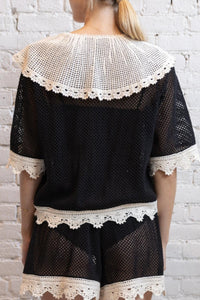 Sea - Kendall Crochet Tie Top