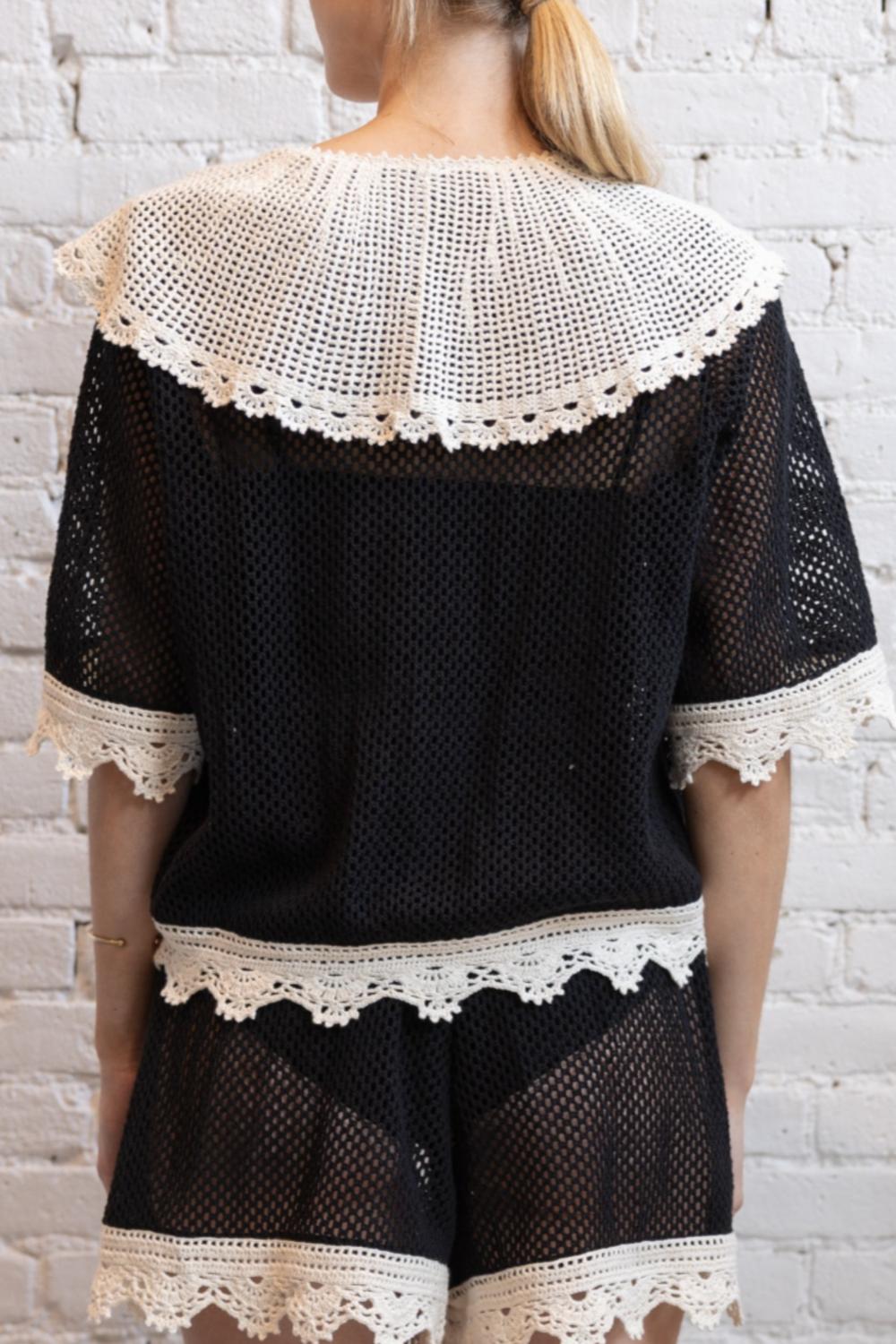 Sea - Kendall Crochet Tie Top