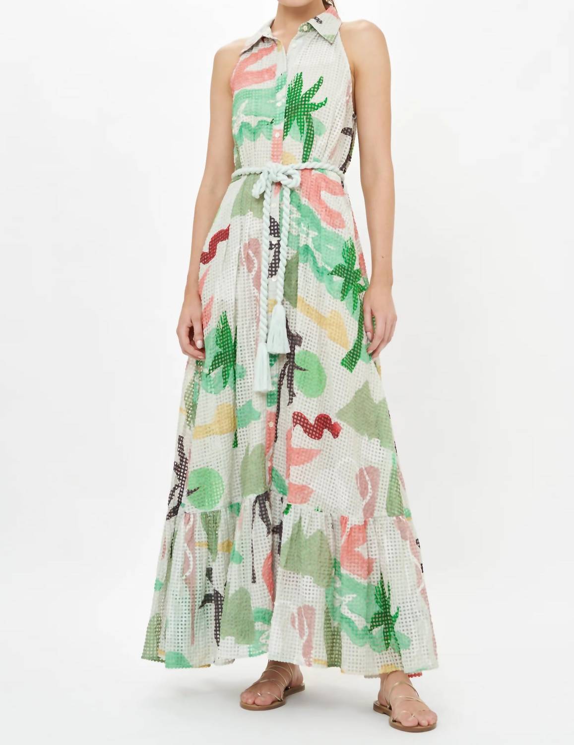 Oliphant - Sleeveless Maxi Shirt Dress