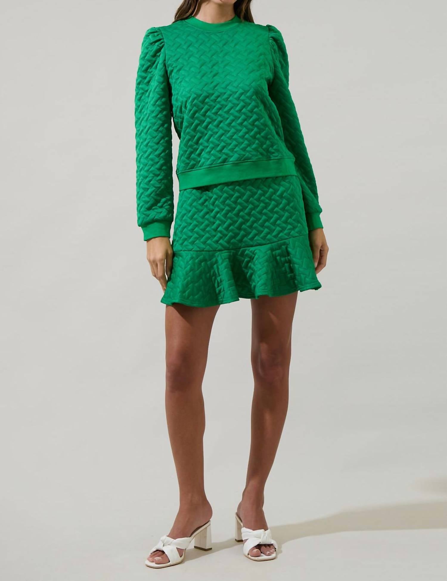 Sugarlips - Quilted Ruffle Skirt