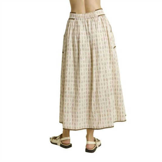 Aureum - Women's Floral Midi Skirt