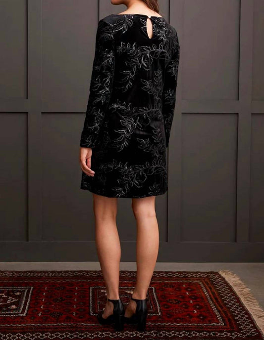 Tribal - Velvet Long Sleeve Lined Dress