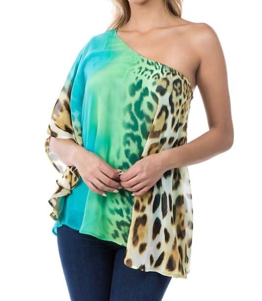 Ariella - Printed One Shoulder Top