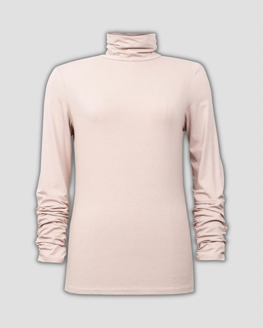 Joseph Ribkoff - Women's Turtleneck Top With Rouching At Sleeve