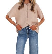 Le Lis - Let's Go There Short Sleeve Sweater Cardigan