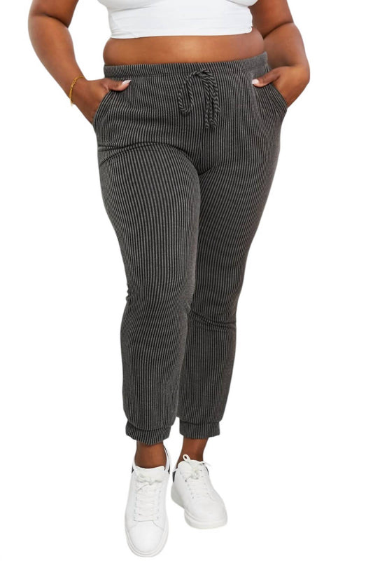 Blumin - Full Size Easy Living Ribbed Joggers