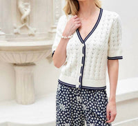 Karen Kane - Short Sleeve Cardigan Sweater
